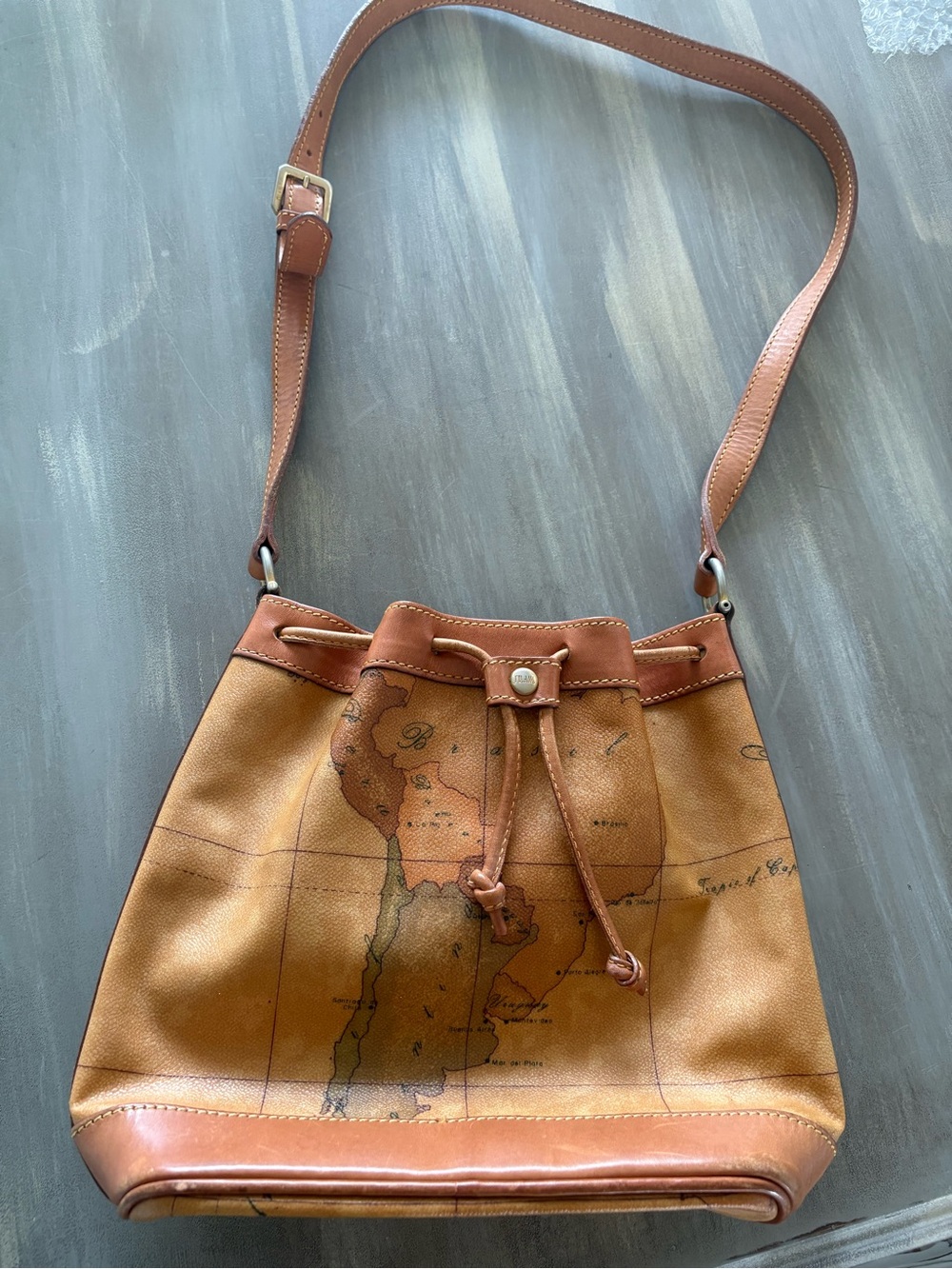 Alviero Martini Drawstring Bucket Bag